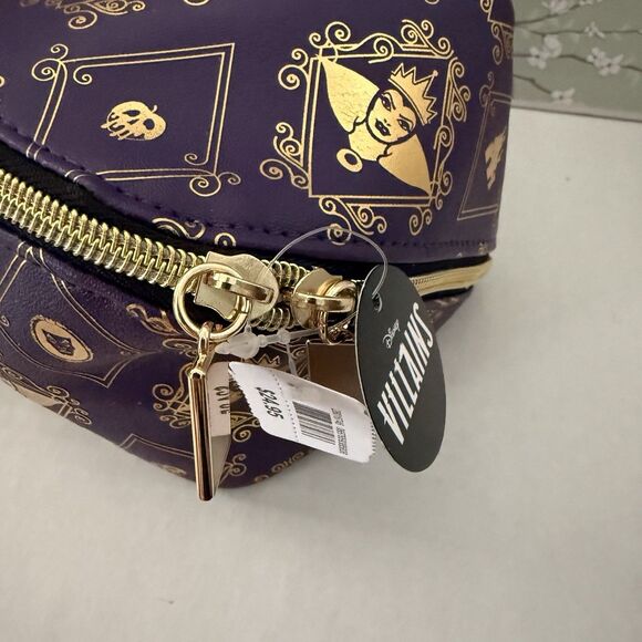 BATH & BODY WORKS DISNEY VILLAINS EVIL QUEEN COSMETIC BAG PURPLE AND GOLD TRAVEL - Picture 4 of 4